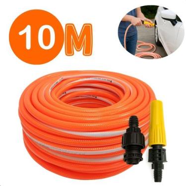 Imagem de Mangueira 15m Laranja Antitorção P/ Jardim quintal E Uso Doméstico Cas