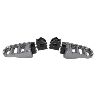 Imagem de aqxreight Apoios para Os PéS Motocicleta Apoios para Os PéS Bicicleta Substituição de Pedais para Vulcan S 650 2016-2025 Cafe 2018-2025 CNC6063 Liga de Alumínio 12 Dentes Antiderrapantes (Cinza)