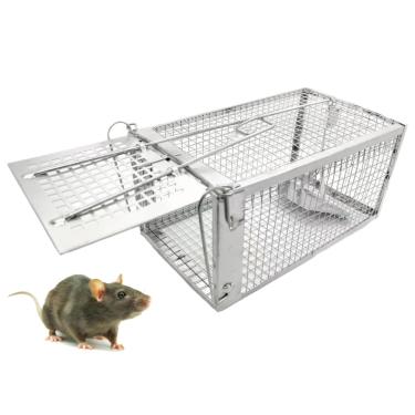 Imagem de PIXESTT Ratoeira Viva, Conjunto de armadilha para animais de 1 peça Adequado para pegar ratos, hamsters, armadilhas para ratos animais de estimação