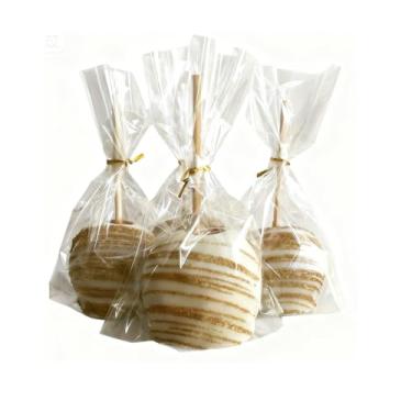 Imagem de COOLAKE Sacos transparentes para brindes de celofane para celofane, sacos de reforço inferior com laços torcidos, embalagem de lembrancinhas de festa, embrulho de caneca de presente, armazenamento de