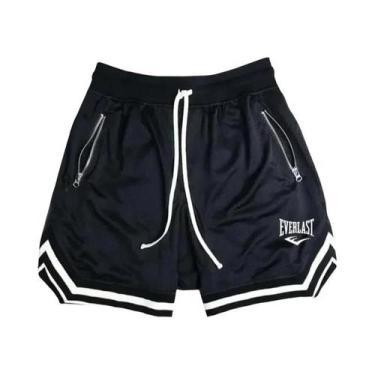 Imagem de Bermuda De Basquete Masculina Preta De Secagem Rápida E Respirável, Le