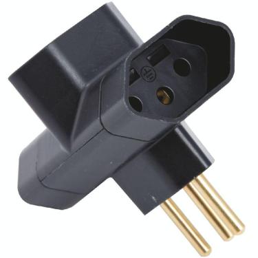 Imagem de Plugue T 2p+t 10 A 250 V Preto - 57400181 - Tramontina Plugue T 2p+t 10a 250v Preto Tramontina