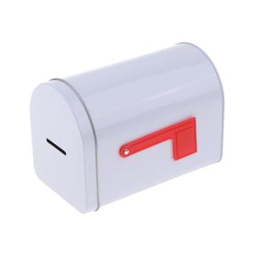 Imagem de Fenteer Caixa de Correio, Caixa de Envio de Correspondências, Natal, de Correio Decorativa em Ferro, de Correio para Escritório, Decoração de Casa e Portão, Branco