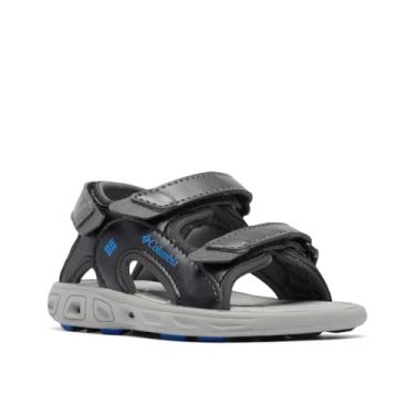 Imagem de Columbia Sandália esportiva unissex infantil Techsun com 3 tiras, Cinza escuro/arara azul, 22