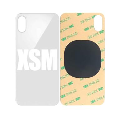 Imagem de 1 peça/lote de tampa de bateria de vidro para iPhone Xs MAX capa traseira de substituição para iPhone Xs MAX capa traseira de vidro grande (branca)