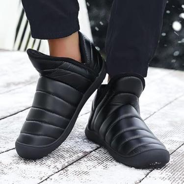Imagem de Botas femininas masculinas de inverno para neve e sola zero drop, Preto, 7.5 Women/6.5 Men