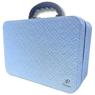 Imagem de Maleta Médica Profissional Luxo Matelassê Azul Bebe com Alça Tiracolo - Panton