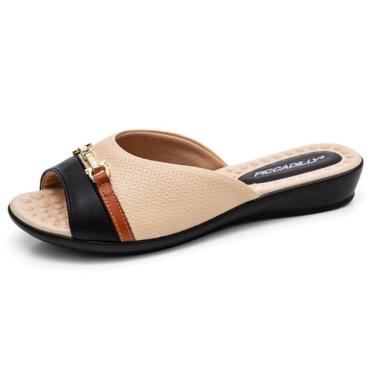 Imagem de Tamanco Feminino Anabela Baixo Conforto Leve Piccadilly