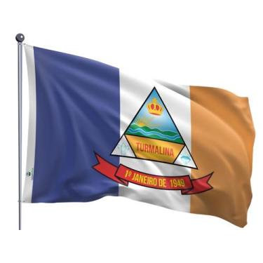 Imagem de Bandeira do Município de Turmalina Dupla Face Estampada Tamanho 90x128