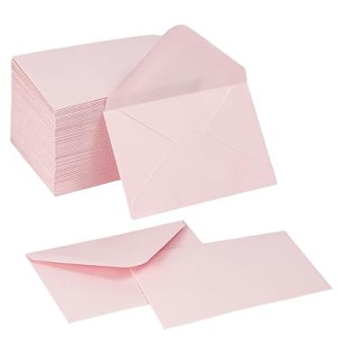 Imagem de Pacote com 100 envelopes de cartão de presente 10 x 7 cm mini envelopes 120 GSM pequenas capas de cartão de presente de papel para negócios, bolsos pequenos para cartões comemorativos para convite