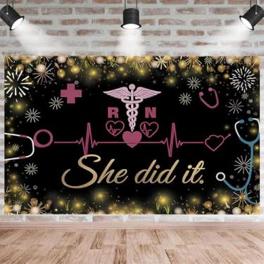 Imagem de Enfermeira Appreciation Week pano de fundo estetoscópio vermelho coração curva fundo enfermagem decorações de formatura faixa hospitalar enfermeira festa suprimentos dia da enfermeira adereços cabine