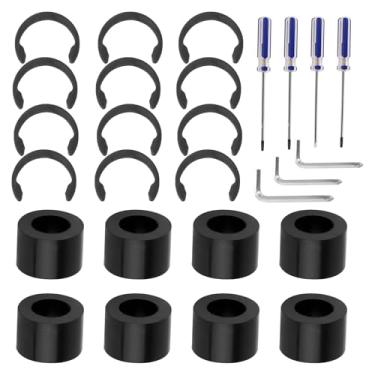 Imagem de Conjunto de substituição de rolo de borracha para Cricut Maker, inclui 8 rolos de borracha, 12 anéis de clipe de retenção e outras ferramentas de reparo (pacote com 27)