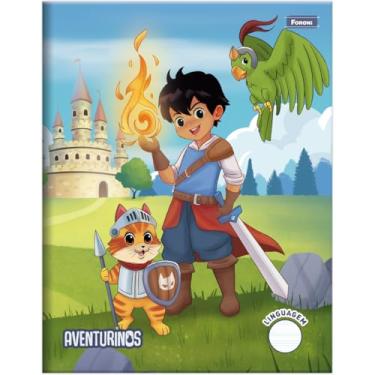 Imagem de Kit de Cadernos Linguagem, Foroni, Capa Dura, Aventurinos, Costurado, 40 Folhas, Pacote com 10