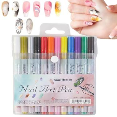 Imagem de Rrlihjgu Canetas Para Pintar Unhas - Marcadores De Pintura Ferramentas De Manicure - Conjunto Canetas Para Design De Unhas - Para Entusiastas De Arte Adultos Natal Aniversário Casa Salão