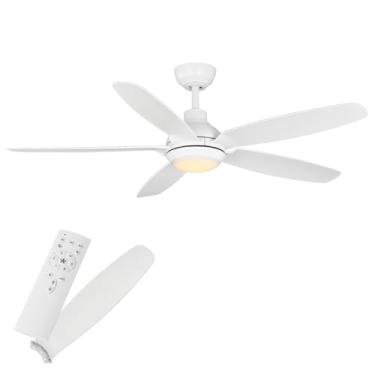 Imagem de Wynwood Fan Kathy Ireland Home Ventiladores De Teto Yonas Para Ambientes Internos/Externos 52 Polegadas Com Classificação Costeira, Luzes E Controle Remoto, Motor Dc 6 Velocidades, Led, Acabamento B