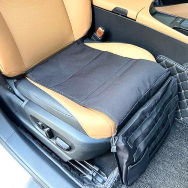 Imagem de MOGAKU Capas de assento táticas para carro com painel MOLLE protetor de assento de carro universal com bolso de armazenamento com zíper para transporte oculto, adequado para a maioria dos SUVs