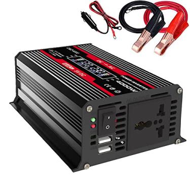 Imagem de Potência Nominal de 300W Inversor Sinal Senoidal Modificado Pico 4000W Conversor 12V para CA com Display LED 2 Portas USB Tomada Carregador Energia Alto Frequência Veículos Eletrodomésticos Celulares