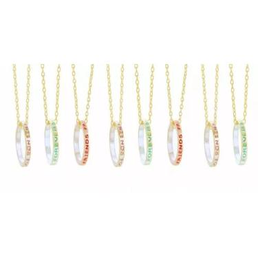 Imagem de Colares Best Friends Amigas Folheado A Ouro 18k - 8 Pçs - Milena Folhe