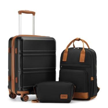 Imagem de Conjunto de bagagem Kono K1871 20" Hardside Spinner TSA Lock