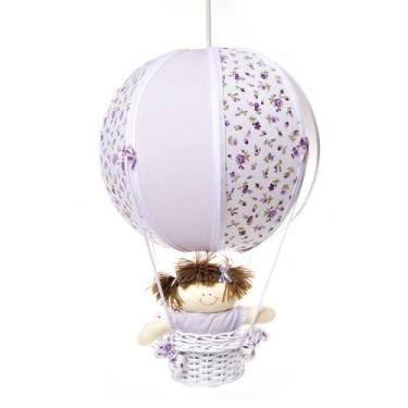 Imagem de Lustre Balão Bolinha Lilás Quarto Bebê Infantil Menina - Potinho de me