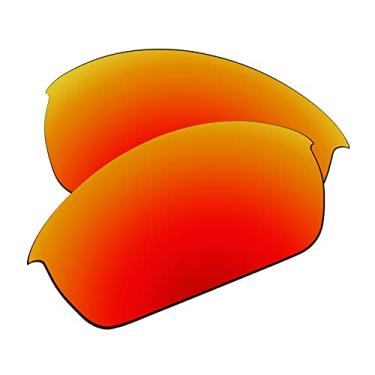 Imagem de EZReplace Lentes de reposição para óculos de sol Oakley Flak Jacket (lentes polarizadas) – Serve para armação Oakley Flak Jacket (vermelho fogo)