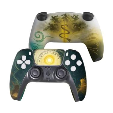 Imagem de Blacck Myyth Wukkong Custom PS-5 Controller Wireless compatible with Play-Station 5 Console by BCB Controllers | Proudly Customized in USA with Permanent HYDRO-DIP Printing (NOT JUST A SKIN)