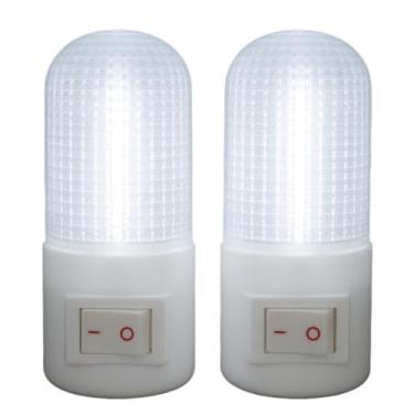 Imagem de Kit 2 Abajur de Parede Luminária de Tomada Sem Fio Quarto Escritório Luz Suave LED (KIT 2 UNIDADES)