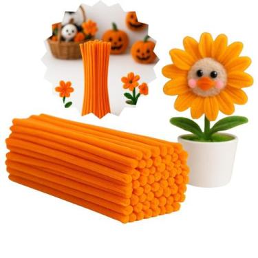 Imagem de Haste de chenille cabelo maluco - ADB ACESSORIOS PARA PATCHWORK, Laran