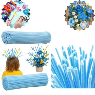 Imagem de Haste de chenille cabelo maluco - ADB ACESSORIOS PARA PATCHWORK, Azul 