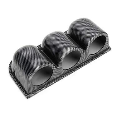 Imagem de aqxreight Suporte de Montagem de Medidor Triplo de 3 Furos de 52 Mm / 2 pol. Pod de Medidor de Painel de Carro Automático Estilo Fibra de Carbono Usando Tempo Conveniente Esforço Projetado Fácil