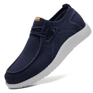 Imagem de ITAZERO Sapatos masculinos extra largos – 4E a 5E bico largo para homens 2GG largura larga pés inchados – Mocassins masculinos e slip-ons com palmilha de suporte de arco para fascite plantar, 02