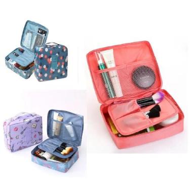 Imagem de Maleta necessaire cosmeticos frasqueira viagem bolsa maquiagem organiz