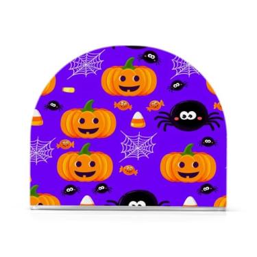 Imagem de Wassud Porta-guardanapos de acrílico dispensador de guardanapos de papel de abóboras fofas para mesa, cozinha, sala de jantar, bancada 1 pacote (comporta 50-60 guardanapos)