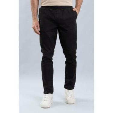 Imagem de Calça de Sarja Masculina Slim Fit Jogger com Elástico-Masculino