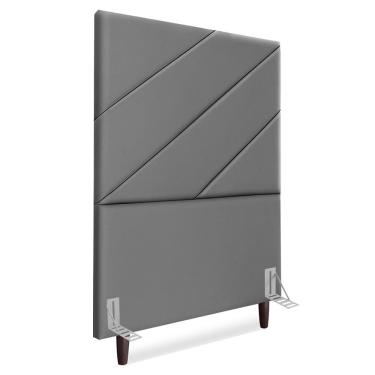 Imagem de Cabeceira Solteiro 90 cm Com Frame Cristal Corino Artte