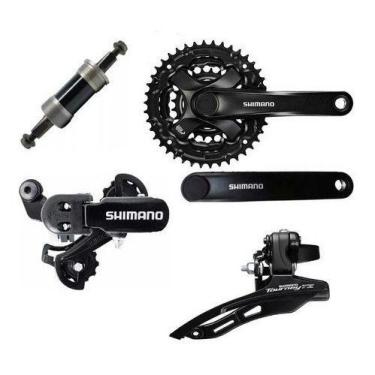 Imagem de Kit Relação Shimano Bicicleta 21v Pedivela Cambios Movimento