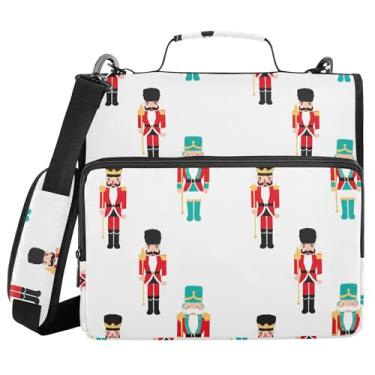 Imagem de Burbuja Pasta de fichário com zíper com 3 anéis com lixa expansível e alça de ombro para laptop de 13 polegadas, vários bolsos para trabalho de escritório