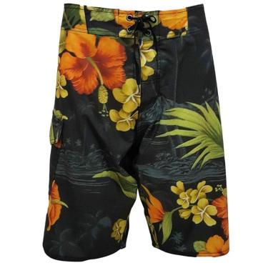 Imagem de Bermuda Tecido Alkary Folhagem Preta-Masculino
