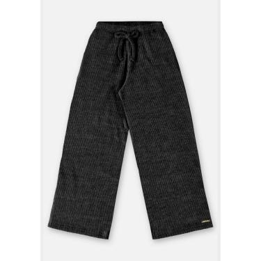 Imagem de Calça Wide Leg em Malha Canelada Infantil Menina Up Baby-Feminino