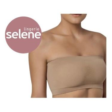Imagem de Soutien feminino selene faixa sem costura top confortavel, Chocolate, 