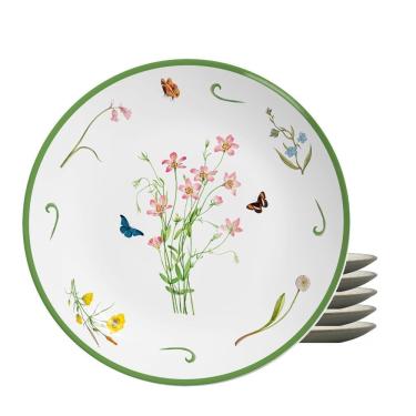 Imagem de Jogo 6 Pratos Raso Coup Jardim Campestre Cerâmica Alleanza 29cm