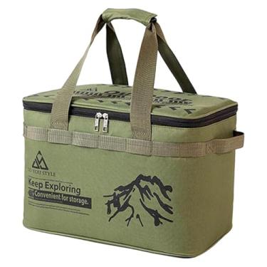 Imagem de Generic Saco de armazenamento para camping, tipo duffel, grande capacidade, portátil, ideal para transportar equipamentos esportivos, embalar, Verde
