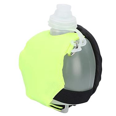 Imagem de Semme Garrafa de água Esportiva para Pulso, Portátil, de Silicone, Portátil, para Corrida, Ciclismo, Leve, Durável, Cor Brilhante, Visível à Noite (Verde)