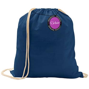 Imagem de Mochila tipo Saco Gym Sack em Algodão e Poliéster Hand TopGet (Azul Marinho)