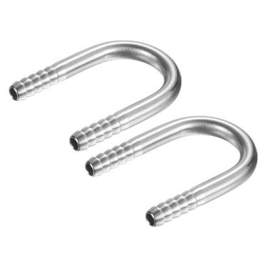Imagem de PATIKIL Acessórios de farpa de mangueira de 8 mm x 8 mm (5/40.6 cm), 1 peça de conector de junta em forma de U de aço inoxidável 304 emenda de metal