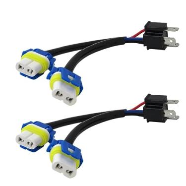 Imagem de 2X Fio de conversão 9003 H4 PARA 9005 9006 Adaptador de luz de cabeça de dois chicotes Plug Play