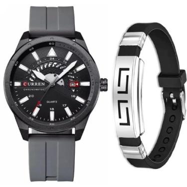 Imagem de Relógio Curren Masculino Luxo Esportivo Analógico + Pulseira