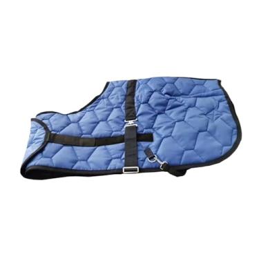 Imagem de KiBcsLic Manta para Cavalo, Guia de Cuidados com Cavalos, Vestuário Equestre, Roupas para Cavalos, Roupas para Estábulo, Neve, Trilhas, Passeios ao Ar Livre, Azul 70cm