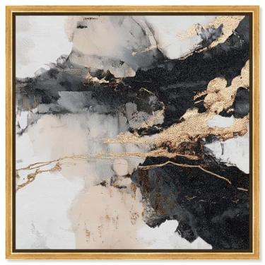 Imagem de Arte de parede dourada com impressão em tela Golden Fracture IV por Art Remedy, moldura dourada, 40,6 x 40,6 cm