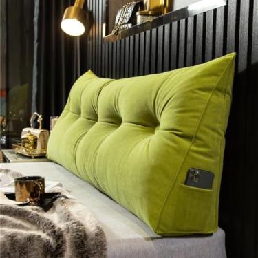 Imagem de CYTJHMD Travesseiros triangulares grandes de cunha para cabeceira, almofada de leitura, almofadas de encosto para sentar na cama, descanso de cama, almofada de apoio lombar, almofada de posicionamento